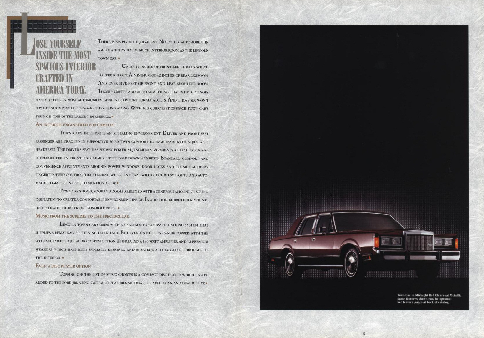 1989 lincoln town car engine specs